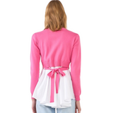 English Factory Mixed Media Peplum Top - Pink Peach Boutique