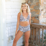 Cheetah High Waisted Swimsuit - Pink Peach Boutique