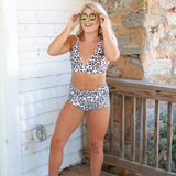 Cheetah High Waisted Swimsuit - Pink Peach Boutique