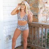 Cheetah High Waisted Swimsuit - Pink Peach Boutique