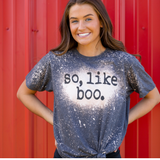 So Like Boo Graphic T-Shirt -  Black - Pink Peach Boutique