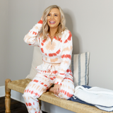 Coral Tie Dye Jogger Set - Pink Peach Boutique