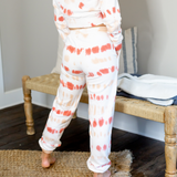 Coral Tie Dye Jogger Set - Pink Peach Boutique