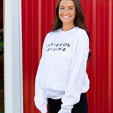 Friendsgiving Sweatshirt - White - Pink Peach Boutique