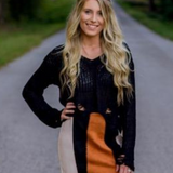 Black Cropped Sweater - Pink Peach Boutique