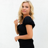 Black Smock Dress - Pink Peach Boutique