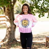 Tie Dye Smiley Sweatshirt - Pink Peach Boutique