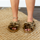 Corkys  Slumber Slipper - Leopard - Pink Peach Boutique