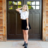 Black Ruffled Mini Skirt - Pink Peach Boutique