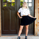 Black Ruffled Mini Skirt - Pink Peach Boutique