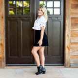 Black Ruffled Mini Skirt - Pink Peach Boutique
