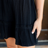 Black Ruffled Mini Skirt - Pink Peach Boutique