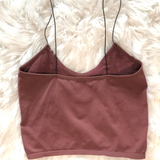 Bandeau Seamless Top - Dark Mauve - Pink Peach Boutique