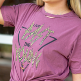 Live Fast Die Young Cheetah Shirt - Pink Peach Boutique