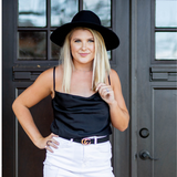Black Satin Sleeveless Cowlneck Bodysuit - Pink Peach Boutique