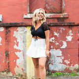 Stars Go Dim Crop Top - Black - Pink Peach Boutique