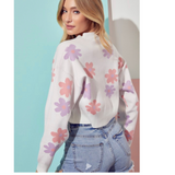 Flowers In Bloom Knit Cardigan - Pink Peach Boutique