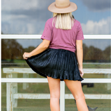 Black Snake Print Suede Skirt - Pink Peach Boutique