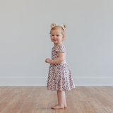 Girl Pink Leopard Dress - Pink Peach Boutique