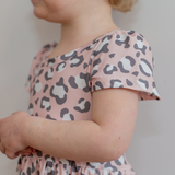 Girl Pink Leopard Dress - Pink Peach Boutique