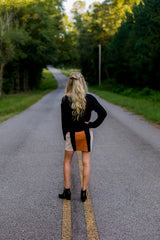 Black Cropped Sweater - Pink Peach Boutique