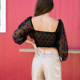 Beckoning Black Corset Crop Top - Pink Peach Boutique