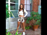 Judy Blue Cow Print  Mid Rise Shorts