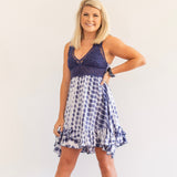 Tie Dye Dress - Blue - Shop Amour Boutique