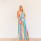 Brighter Days Striped Jumpsuit - Pink Peach Boutique