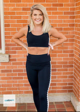 Mono B Black Sports Bra - Pink Peach Boutique