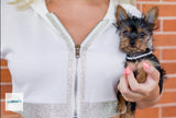Rhinestone Jogger Set - White - Pink Peach Boutique