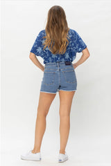 Judy Blue Star Denim Shorts - Shop Amour Boutique