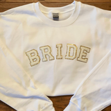 Bride Varsity Letter Sweatshirt - White - Pink Peach Boutique
