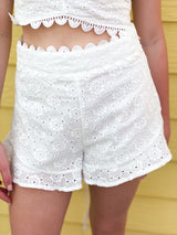 Embroidery Eyelet Shorts - Shop Amour Boutique