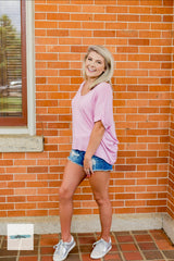 Blushing For You Shirt - Pink Peach Boutique