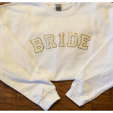 Bride Varsity Letter Sweatshirt - White - Pink Peach Boutique
