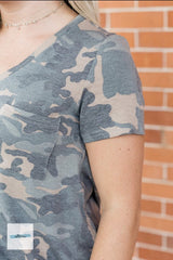 Camouflage Short Sleeve T-Shirt - Pink Peach Boutique