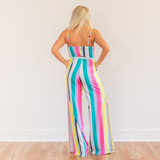 Brighter Days Striped Jumpsuit - Pink Peach Boutique