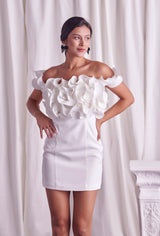 White off shoulder dress bride - Pink Peach Boutique