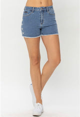 Judy Blue Star Denim Shorts - Shop Amour Boutique