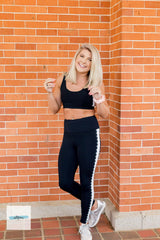 Mono B Black Sports Bra - Pink Peach Boutique