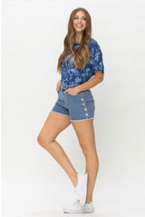 Judy Blue Star Denim Shorts - Shop Amour Boutique