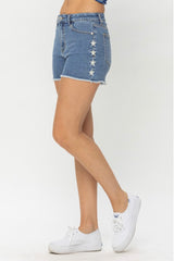 Judy Blue Star Denim Shorts - Shop Amour Boutique