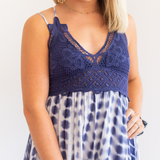 Tie Dye Dress - Blue - Pink Peach Boutique