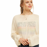 Women's summer knit sweater cream - Pink Peach Boutique