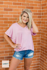 Blushing For You Shirt - Pink Peach Boutique