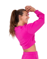 Barbie Pink Cropped Sweatshirt - Shop Amour Boutique
