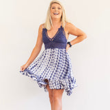 Tie Dye Dress - Blue - Shop Amour Boutique