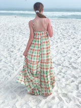 Summer Plaid Maxi Dress - Shop Amour Boutique