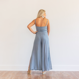 Slit Leg Jumpsuit - Pink Peach Boutique